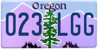 OR license plate 023LGG