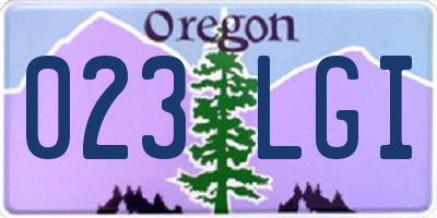 OR license plate 023LGI