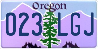 OR license plate 023LGJ