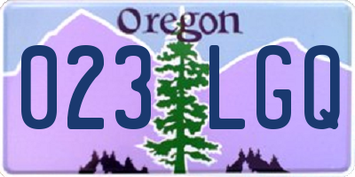 OR license plate 023LGQ