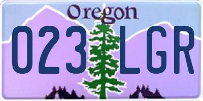 OR license plate 023LGR