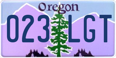 OR license plate 023LGT