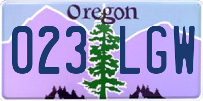 OR license plate 023LGW