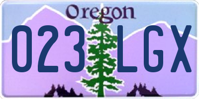 OR license plate 023LGX