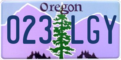 OR license plate 023LGY