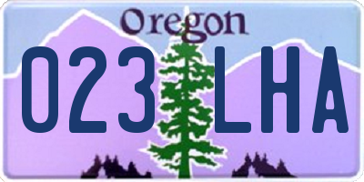 OR license plate 023LHA