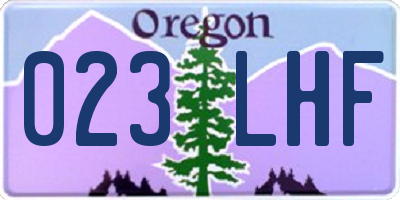 OR license plate 023LHF