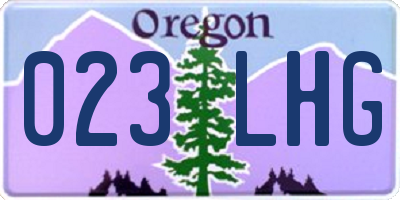 OR license plate 023LHG