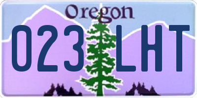 OR license plate 023LHT
