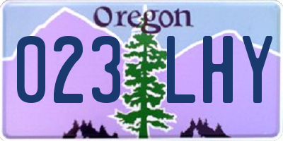 OR license plate 023LHY