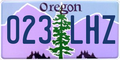 OR license plate 023LHZ