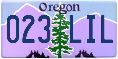 OR license plate 023LIL