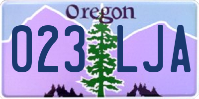 OR license plate 023LJA