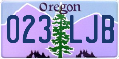 OR license plate 023LJB