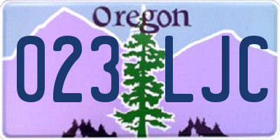 OR license plate 023LJC
