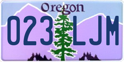 OR license plate 023LJM