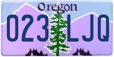 OR license plate 023LJQ