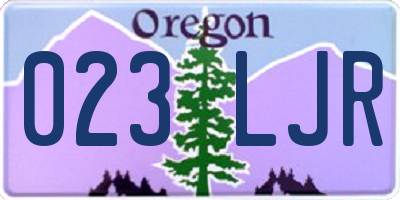 OR license plate 023LJR