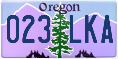 OR license plate 023LKA