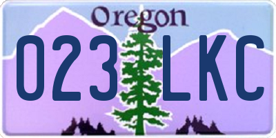 OR license plate 023LKC
