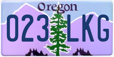 OR license plate 023LKG