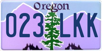 OR license plate 023LKK