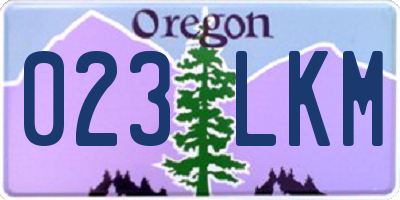 OR license plate 023LKM