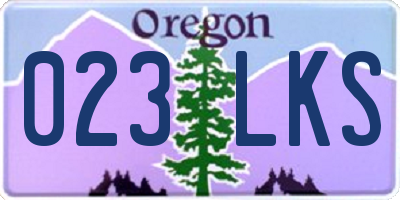 OR license plate 023LKS