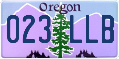 OR license plate 023LLB
