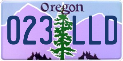 OR license plate 023LLD
