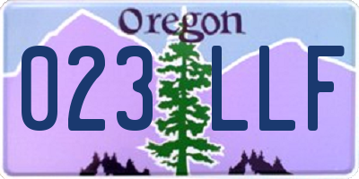 OR license plate 023LLF