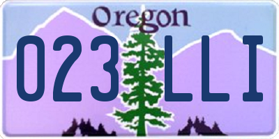 OR license plate 023LLI