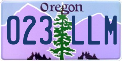 OR license plate 023LLM