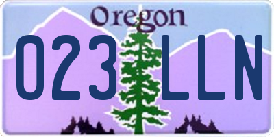 OR license plate 023LLN