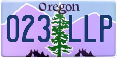 OR license plate 023LLP