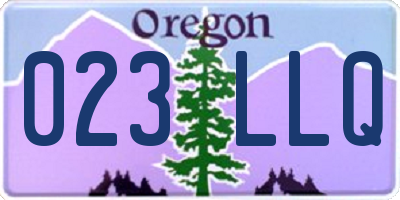 OR license plate 023LLQ
