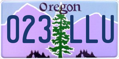 OR license plate 023LLU