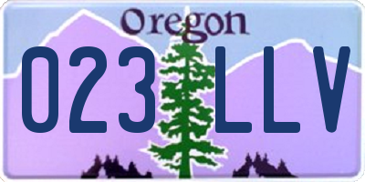 OR license plate 023LLV