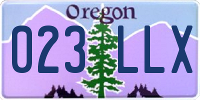 OR license plate 023LLX