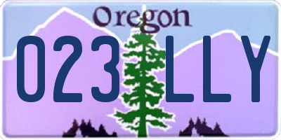 OR license plate 023LLY