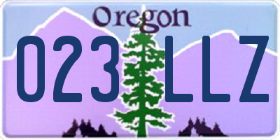 OR license plate 023LLZ