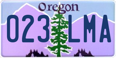 OR license plate 023LMA