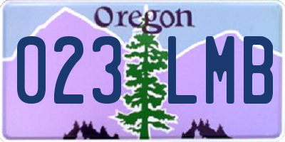OR license plate 023LMB