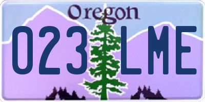 OR license plate 023LME