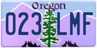 OR license plate 023LMF