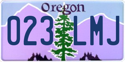 OR license plate 023LMJ