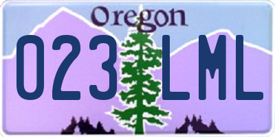 OR license plate 023LML