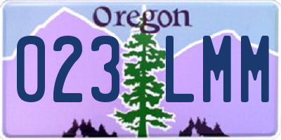 OR license plate 023LMM