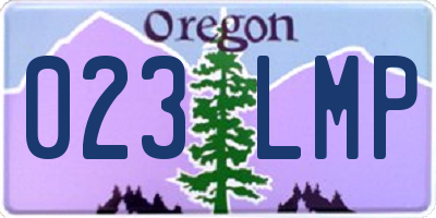 OR license plate 023LMP