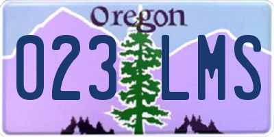OR license plate 023LMS
